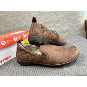 J Sport Lisa Casual Slip On Memory Foam Shoes Womens Size 6 Brown S5LSA34 NEW